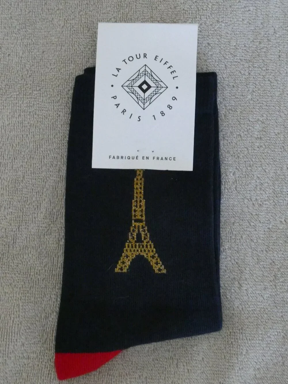 LA Tour Eiffel Paris 1889 Dark Navy Women's Socks Made in France